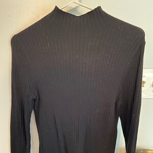 Loft ribbed turtle neck black
